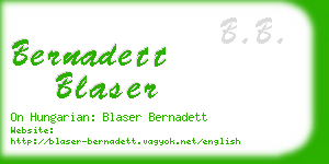 bernadett blaser business card